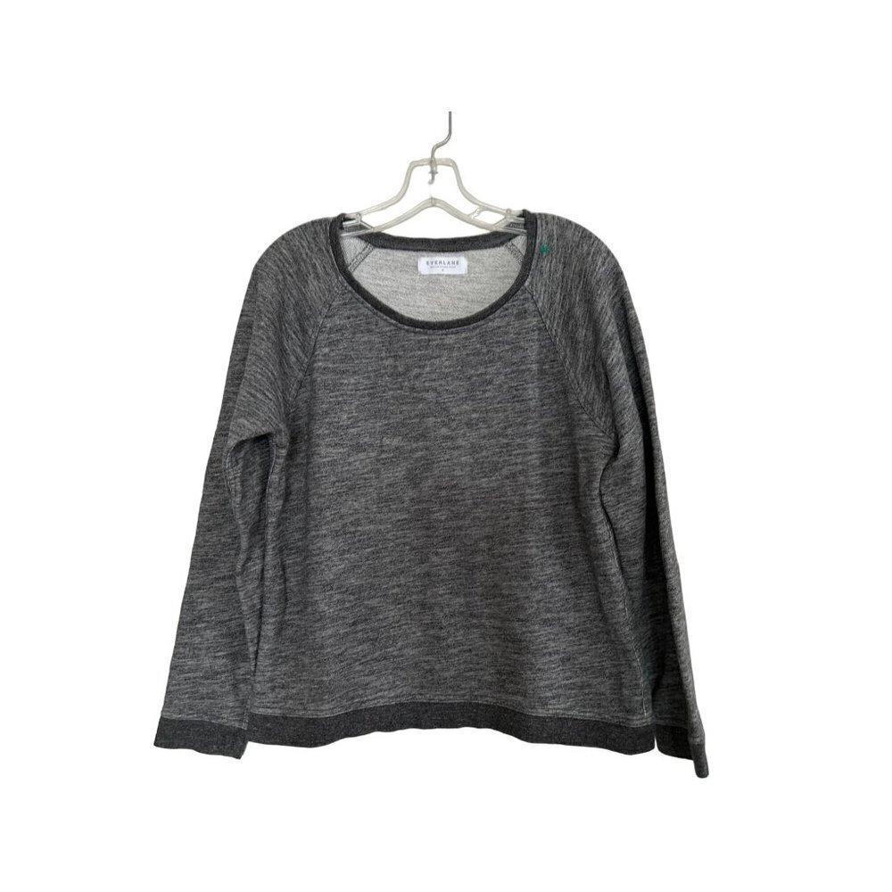EVERLANE 100% Cotton Sweatshirt Heather Gray Pullover Size Med